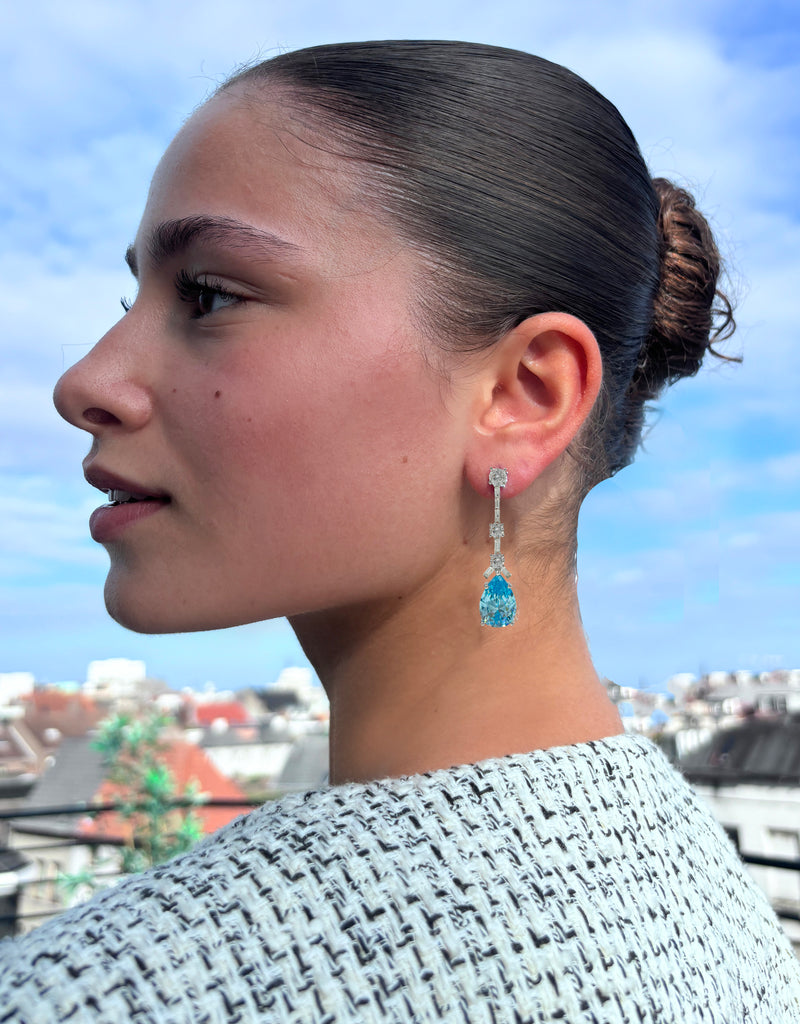 Aquamarine Drift Earrings