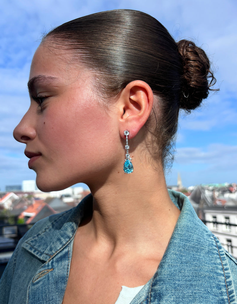 Aquamarine Drift Earrings